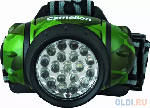 Фонарь CAMELION LED5313-19F4ML налобн камуфляж 19led 4 реж 3xr03 в компл пласт блист