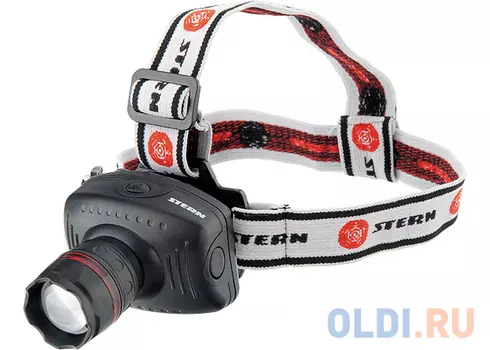 Фонарь налобный с возможностью зумирования луча, светодиодный, 1 super LED, 3хААА// Stern