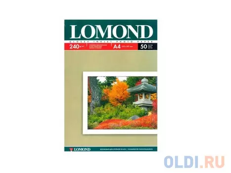 Фотобумага Lomond А4 240г/м2 глянцевая 50л 102135