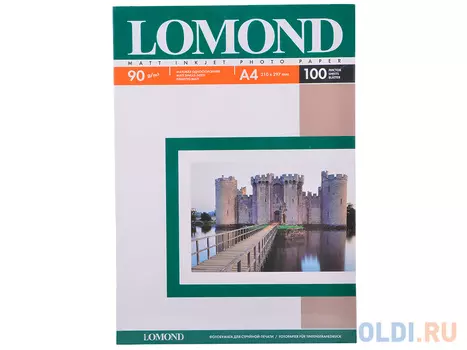 Фотобумага Lomond А4 90г/кв.м односторонняя матовая 100л 0102001