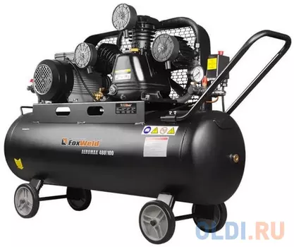 FOXWELD Компрессор масляный ременной AEROMAX 480/100{ (2,2 кВт, 220В, 480л/мин, бак 100л, FoxWeld)} [5887 fw]
