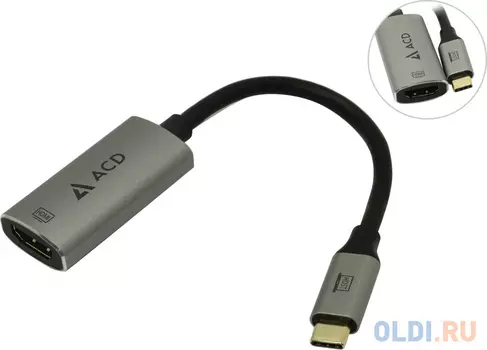Fusion CH4K Адаптер USB-C в HDMI (4Kx60Hz) (ACD-CH4K-6AL) RTL {50}