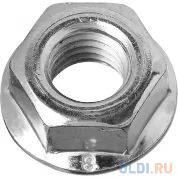 Гайка DIN 6923 с фланцем, M8, 5 кг, кл. пр. 8, оцинкованная, ЗУБР