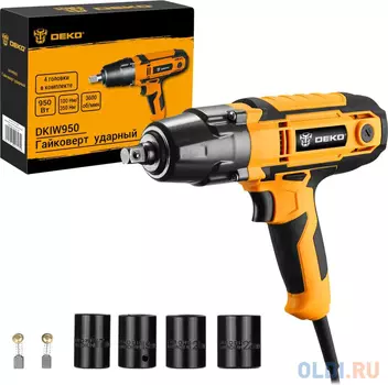 Гайковерт Deko DKIW950 950Вт патрон:квад.1/2" (063-4185)