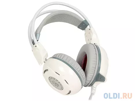 Гарнитура A4Tech Bloody G300 gray+white (2.2м)