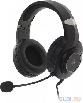 Гарнитура игровая A4TECH Bloody G220, для компьютера, мониторные, черный [g220 aux3.5-4pin + usb]