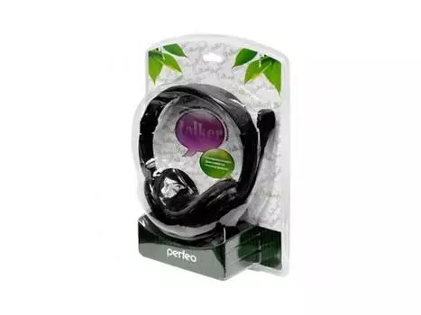 Гарнитура Perfeo TALKER Black Проводные с микрофоном / 20 — 20 000 Гц / 105 дБ / 2 x miniJack 3.5 мм
