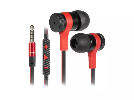 Гарнитура Redragon Tiana Black/Red Проводные / Внутриканальные с микрофоном / 20 - 20 000 Гц / 105 дБ / miniJack 3.5 мм (4 pin)