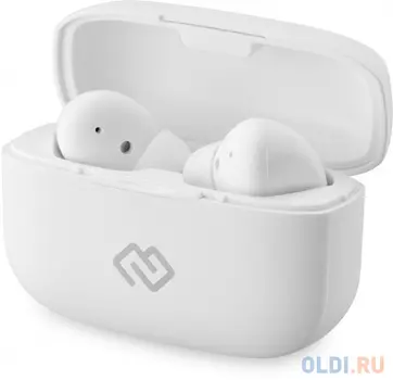 Гарнитура вкладыши Digma TWS-12 белый беспроводные bluetooth в ушной раковине (TWS12W)