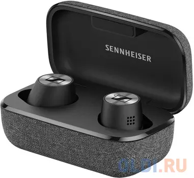 Гарнитура вкладыши Sennheiser Momentum True Wireless M3IETW черный/серебристый беспроводные bluetooth в ушной раковине (508524)