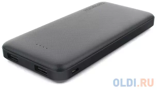 Гарнизон GPB-115 Портативный аккумулятор 10000мА/ч, USB1: 1A, USB2: 2.1A, черный