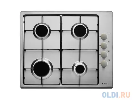 Газовая варочная панель Hansa BHGI63100015 независимая электроподжиг газ-контроль эмаль серебристый