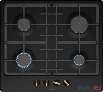 Газовая варочная поверхность Bosch Serie 4 PGP6B3B92R черный матовый