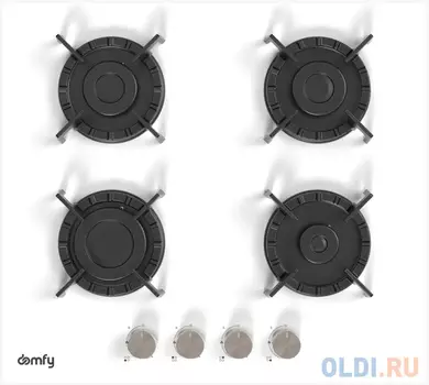 Газовая варочная поверхность Domfy DM6430GH WG белый