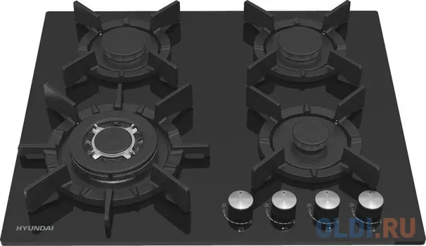 Газовая варочная поверхность Hyundai HHG 6437 BG черный