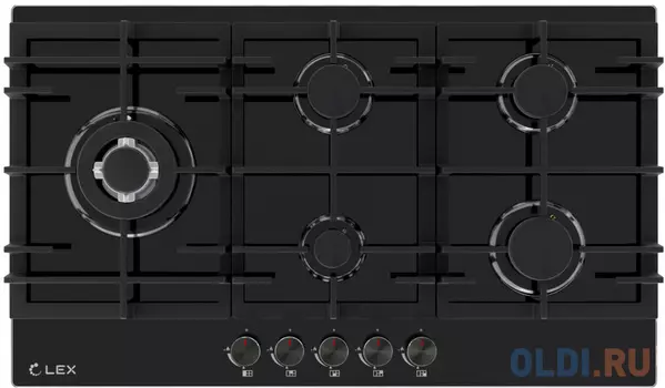 Газовая варочная поверхность Lex GVG 955 BBL черный
