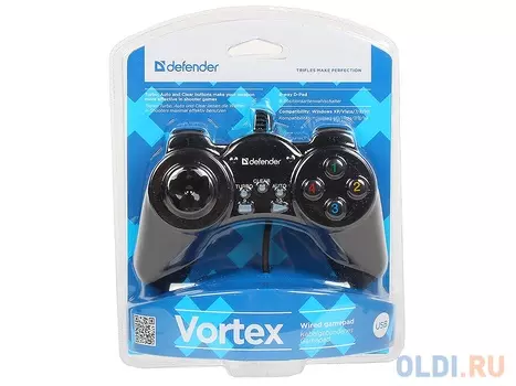 Геймпад проводной Defender Vortex USB, 13 кнопок