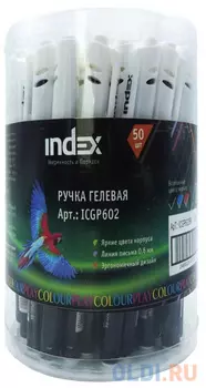 Гелевая ручка Index "Colourplay" черный 0.6 мм ICGP602/BK