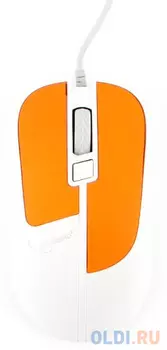 Gembird MOP-410-O {Мышь, USB, оранжевый, 3 кнопки+колесо кнопка, soft touch, 1600 DPI, кабель 1.5м}
