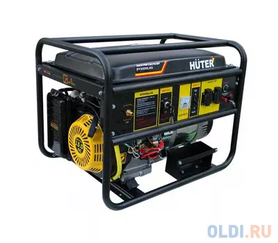 Генератор HUTER DY6500LXG 5000Вт бензин/газ 22л ручной стартер электростратер