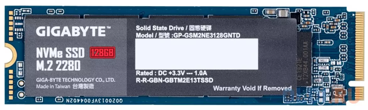 GIGABYTE SSD 128GB, TLC, M.2 (2280), PCIe Gen 3.0 x4, NVMe, R1550/W550