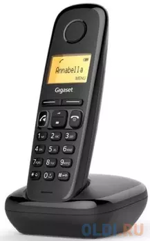 Трубка дополнительная Dect Gigaset A270H HSB RUS черный для A170/270