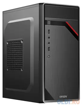 Корпус microATX GINZZU D180 Без БП чёрный