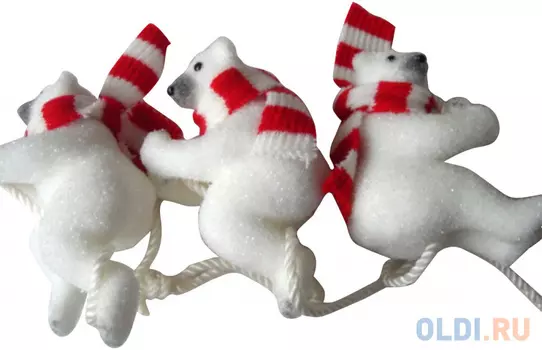 Гирлянда Winter Wings Веселые медведи 188 см 1 шт белый полимер N069666