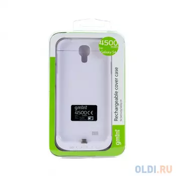 Чехол с аккумулятором Gmini GM-MPC-S45 White, для Galaxy S4 4500mAh, белый