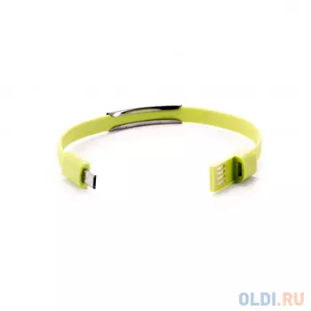 Кабель-браслет microUSB Gmini GM-WDC-200L плоский салатовый