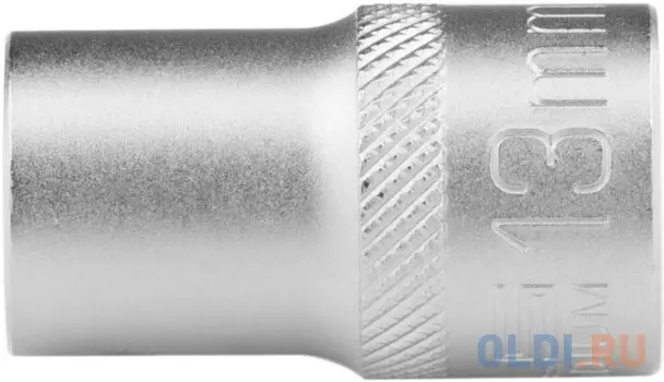 Головка торцевая, 13 мм, 12-гранная, CrV, под квадрат 1/2", хромированная// Stels