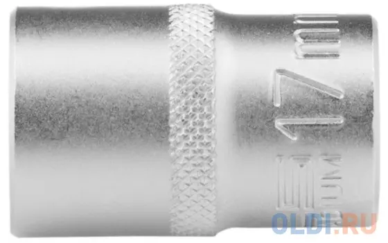 Головка торцевая, 17 мм, 12-гранная, CrV, под квадрат 1/2", хромированная// Stels