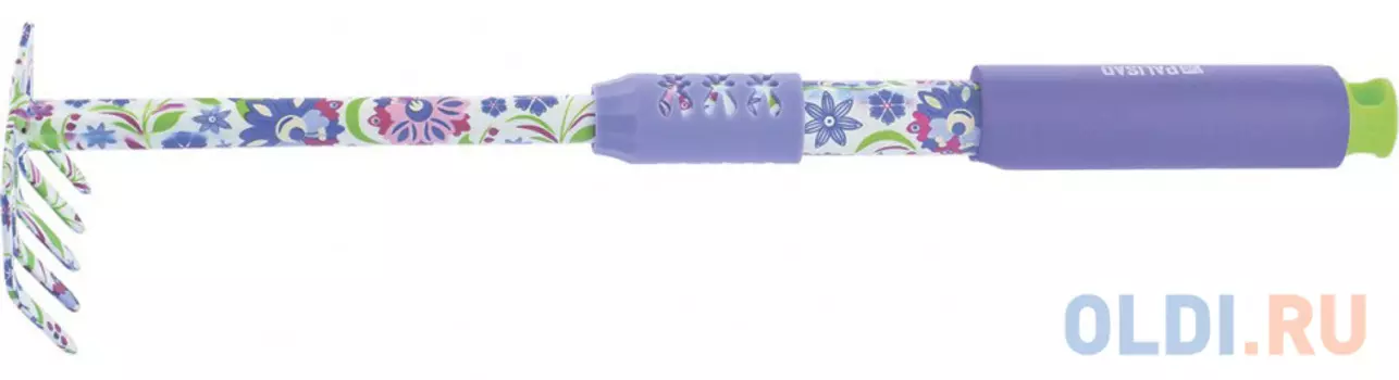 Грабли 5-зубые прямые удлиненные, обрезиненная рукоятка// Palisad