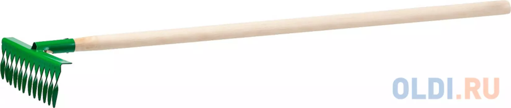 Грабли РОСТОК садовые с черенком, 12 витых зубцов