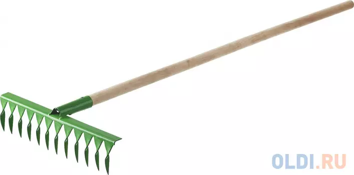 Грабли РОСТОК садовые с черенком, 14 витых зубцов