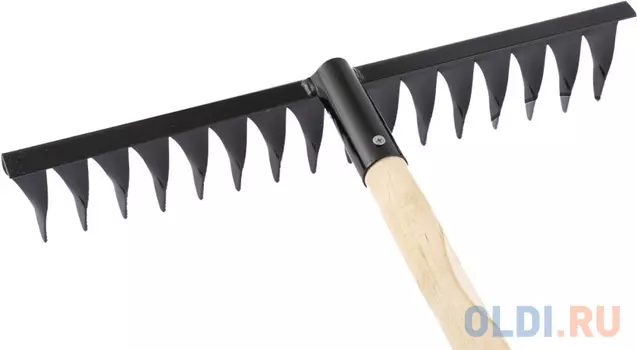 Грабли СИБРТЕХ 61763 16-зубые 420мм с черенком витые