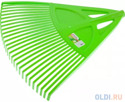 Грабли веерные пластиковые, 27 зубьев, зеленые// Palisad