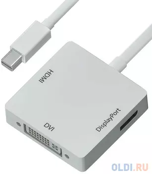 Greenconnect Адаптер-переходник Apple mini DisplayPort 20M > DisplayPort 20F/HDMI 19F/DVI 25+4F, GCR-MDP2DHD