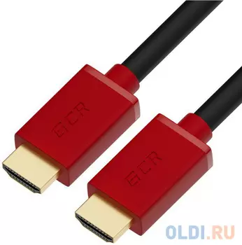 Greenconnect Кабель 0.3m HDMI версия 2.0, HDR 4:2:2, Ultra HD, 4K 60 fps 60Hz/5K*30Hz, 3D, AUDIO, 18.0 Гбит/с, 28/28 AWG, OD7.3mm, тройной экран, черн
