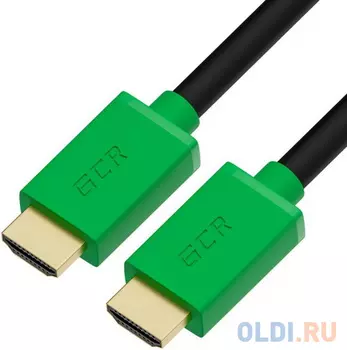 Greenconnect Кабель 0.5m HDMI версия 2.0, HDR 4:2:2, Ultra HD, 4K 60 fps 60Hz/5K*30Hz, 3D, AUDIO, 18.0 Гбит/с, 28/28 AWG, OD7.3mm, тройной экран, черн