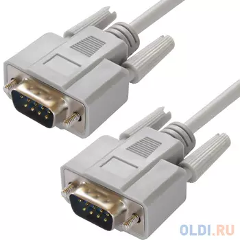 Greenconnect Кабель COM RS-232 порта соединительный 10m GCR-DB9CM2M-10m, 9M / 9M Premium, серый, пластиковый пакет