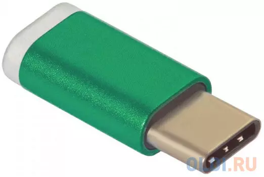 Greenconnect Переходник USB Type C на micro USB 2.0, M/F, Greenconnect, зелёный, GCR-UC3U2MF-Green