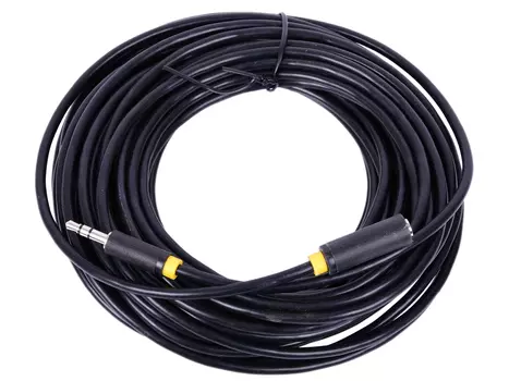 Greenconnect Удлинитель аудио 10.0m jack 3,5mm/jack 3,5mm черный, желтая окантовка, 28 AWG, M/F, эк