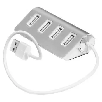 Greenconnect USB 2.0 Разветвитель GCR-UH224S на 4 порта 0,2m , silver