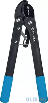 GRINDA C-410A, длина 410 мм, лезвия из высокоуглеродистой стали, композитные рукоятки, храповый механизм, контактный сучкорез, PROLine (424520)