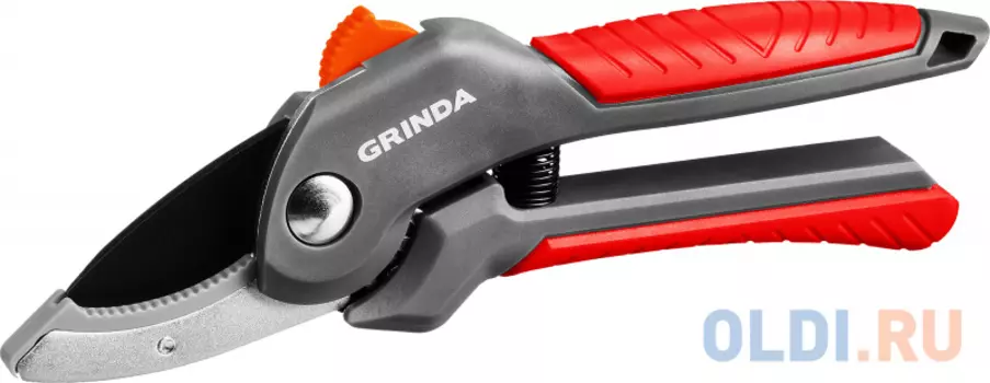 GRINDA G-24, 200 мм, с двухкомпонентными рукоятками, контактный секатор (423124)