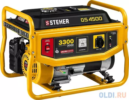 GS-4500 бензиновый генератор, 3300 Вт, STEHER