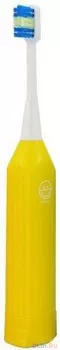 Hapica Minus-ion ионная звуковая электрическая зубная щетка с щетинками одинаковой длины. Желтая.