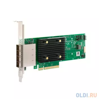 HBA-адаптер ACD ACD 9500-16e SGL PCIe Gen4 x8 LP, Tri-Mode SAS/SATA/NVMe 12G HBA, 16port(4*extSFF8644), 3816 IOC {5}