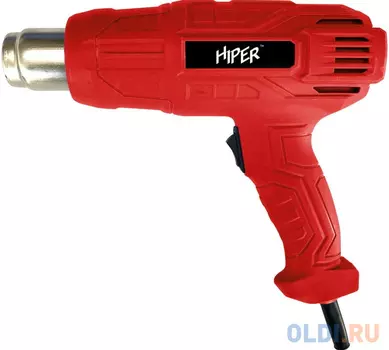 Heat gun HIPER 2000W, 350-600С, 300-500 l / min, 4 nozzles, box